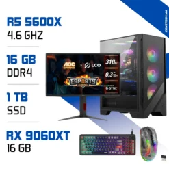 Setup complet Ryzen 5 5600X RX 9060 XT