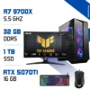 Setup Complet PC Gamer Zonetech Ryzen 7 9700X / 32GB / 1TB SSD / RTX 5070Ti 16GB