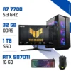 Setup Complet PC Gamer Zonetech Ryzen 7 7700 / 32GB / 1TB SSD / RTX 5070Ti 16GB