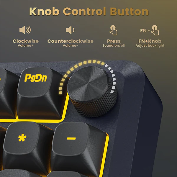 Redragon K688 Pro Wireless Mechanical Keyboard (Black/Gray) – Image 4