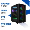 PC Gamer Zonetech Ryzen 7 7700 / 32GB RAM / 1000 GB SSD / RTX 5060