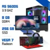 Setup Complet Zonetech Ryzen 5 5600G / 256 Go SSD / 8 Go RAM / Radeon Vega 7