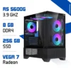 PC Gamer Ryzen 5 5600G 8GB 256GB SSD Radeon Vega7
