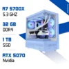PC Pro R7 5700X / 1 To SSD / 32 Go DDR4 / RTX 5070 Prix Maroc