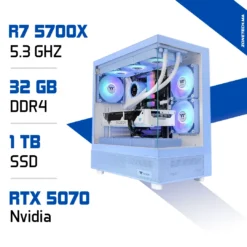 PC Pro R7 5700X / 1 To SSD / 32 Go DDR4 / RTX 5070 Prix Maroc