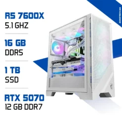 PC Gamer Zonetech Ryzen 5 7600X / 16GB RAM / 1000 GB SSD / RTX 5070 12GB