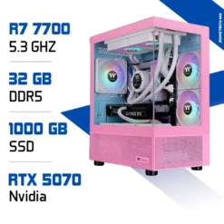PC Gamer Zonetech Ryzen 7 7700 / 32GB RAM / 1000 GB SSD / RTX 5070 12GB Pink