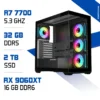 PC Gamer Zonetech Ryzen 7 7700 / 32GB RAM / 2000 GB SSD / RX 9060XT 16GB