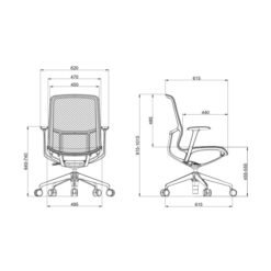 SKILLCHAIRS Ergo Serena (Grey) prix maroc