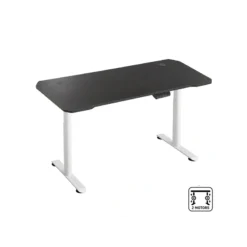 NOVA T021 SHELF Blanc + NOVA TABLETOP Noir 140x60cm