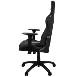 Chaise gamer Corsair TC100 Relaxed Maroc, tissu respirant, accoudoirs 2D, inclinaison 160° et coussins lombaires. Confort et design élégant.