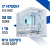 PC Gamer Zonetech I7 1400KF / 32GB DDR5 / 1TB SSD / RTX 5070Ti 16GB Blanc