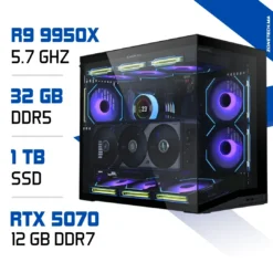PC Gamer Zonetech Ryzen 9 9950X / 32GB DDR5 / 1TB SSD / RTX 5070