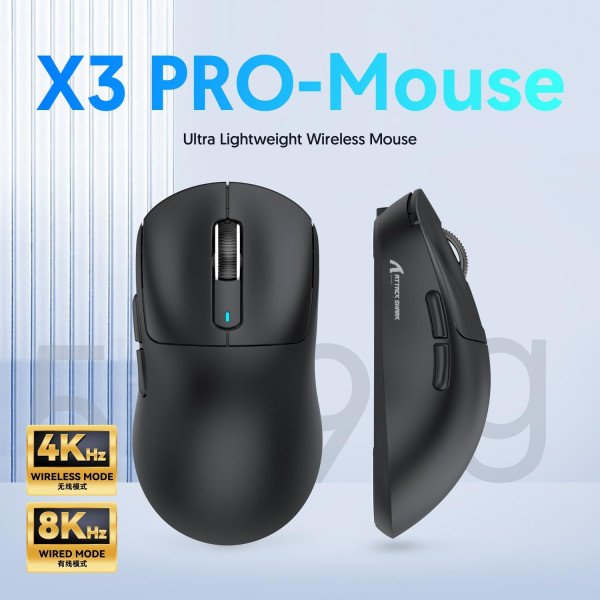 ATTACK SHARK X3 Pro (Black) prix maroc