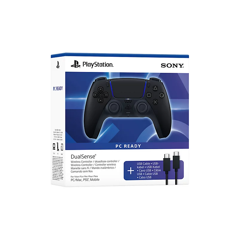 Manette sans fil DualSense® - Midnight Black & câble USB pour PC prix maroc