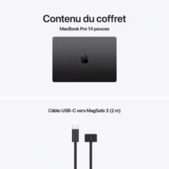 Apple MacBook Pro 14'' Puce M5 (10CPU/10GPU/16Go/512Go SSD) - Noir sidéral prix maroc