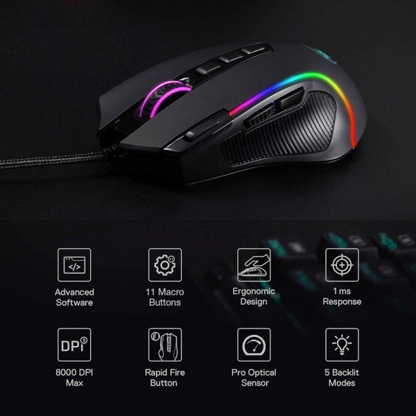 Redragon M612 Predator RGB prix maroc