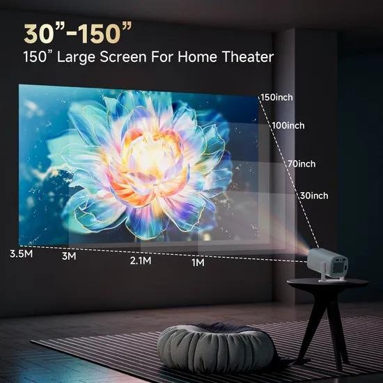 Mini Smart Projecteur P30 Android 11 – Cinéma Maison Portable – Image 4