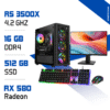 Setup Complet PC Gamer Zonetech Ryzen 5 3500X / 512GB SSD / 16GB / RX 580