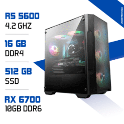 PC Gamer Zonetech Ryzen 5 5600 / 16GB RAM / 512GB SSD / RX 6700 10GB MAROC