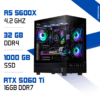 PC Gamer Ryzen 5 5600X / 1 To SSD / 32 Go DDR4 / RTX 5060 Ti 16GB MAROC