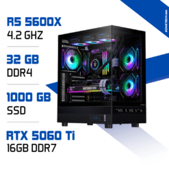 PC Gamer Ryzen 5 5600X / 1 To SSD / 32 Go DDR4 / RTX 5060 Ti 16GB MAROC