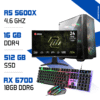 Setup Complet PC Gamer Zonetech Ryzen 5 5600X / 16GB / 512 GB SSD / RX 6700 MAROC