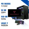 Setup Complet Zonetech Ryzen 5 PRO 5655G / 512GB SSD / 16GB RAM / Radeon Vega 7 + CONNECT 2510C 24.5″ 144Hz 1ms Fast IPS FHD + PACK GAMING