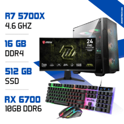 Setup Complet PC Gamer Zonetech Ryzen 7 5700X / 16GB / 512GB SSD / RX 6700 MAROC