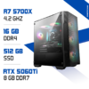 PC Gamer Ryzen 7 5700X / 512 Go SSD / 16 Go DDR4 / RTX 5060 Ti maroc
