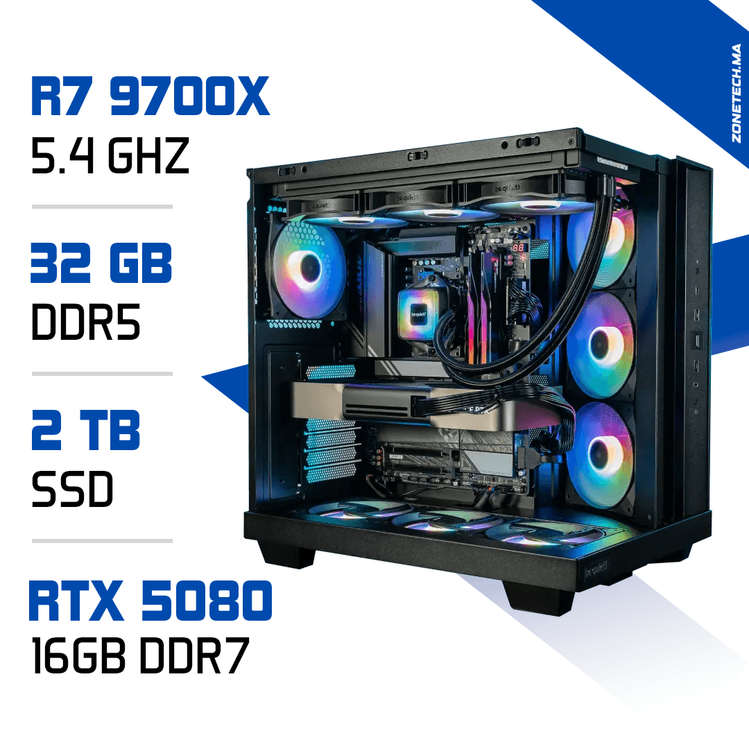PC PRO Zonetech Ryzen 7 9700X / 32GB RAM / 2000 GB SSD / RTX 5080