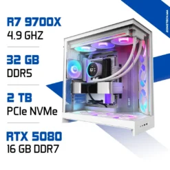 PC Gamer Zonetech Ryzen 7 9700X / 32GB DDR5 / 2TB SSD / RTX 5080 MAROC