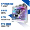 PC Gamer Zonetech Ryzen 7 9800X3D / 64GB DDR5 / 2TB SSD / RTX 5080 MAROC