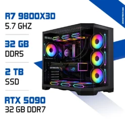 PC PRO Zonetech R7 9800X3D / 32GB RAM / 2000 GB SSD / RTX 5090 maroc