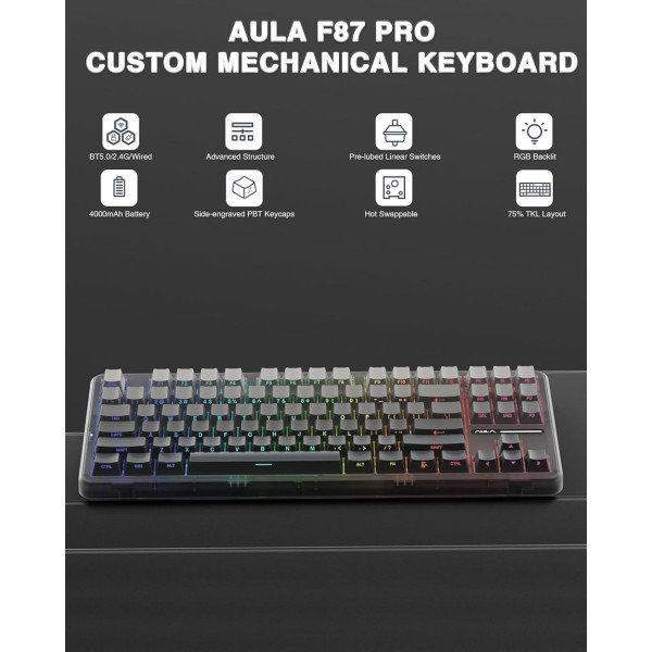 AULA F87 PRO Gradient GrayAULA F87 PRO Gradient Gray