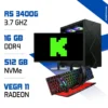 Setup Complet Zonetech Ryzen 5 3400G / 256 Go SSD / 16 Go RAM / Radeon Vega 7