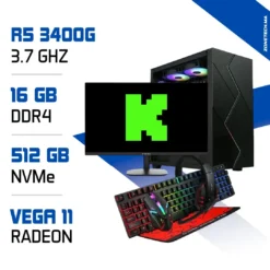 Setup Complet Zonetech Ryzen 5 3400G / 256 Go SSD / 16 Go RAM / Radeon Vega 7