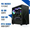 PC Gamer Ryzen 5 3600X / 512 Go SSD / 16 Go DDR4 / RTX 5060