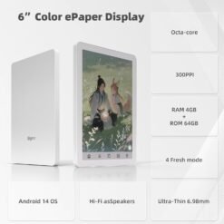 Alternative view of BIGME B6 Color Blanc – Liseuse Android Écran Couleur E Ink 6″