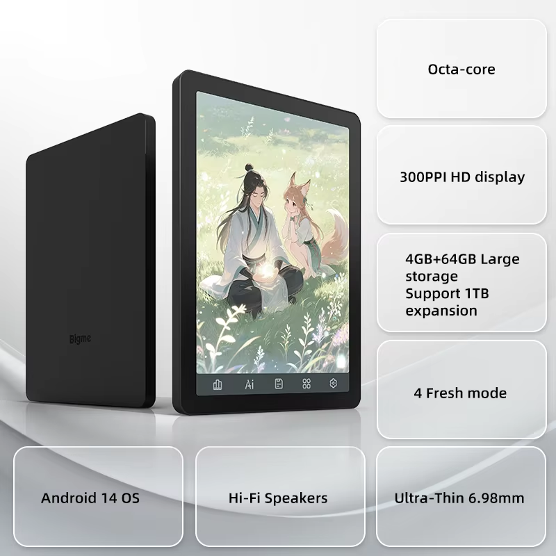 BIGME B6 Color Noir – Liseuse Android Écran Couleur E Ink 6″ + pochette – Image 5