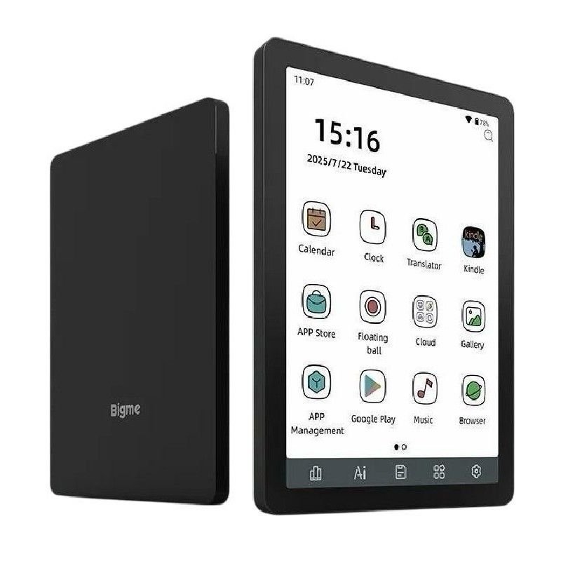 BIGME B6 Color Noir – Liseuse Android Écran Couleur E Ink 6″ + pochette