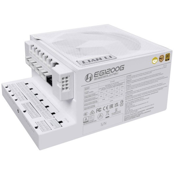 Lian Li Edge 1200 80PLUS GOLD 1200W (White) - With Hub