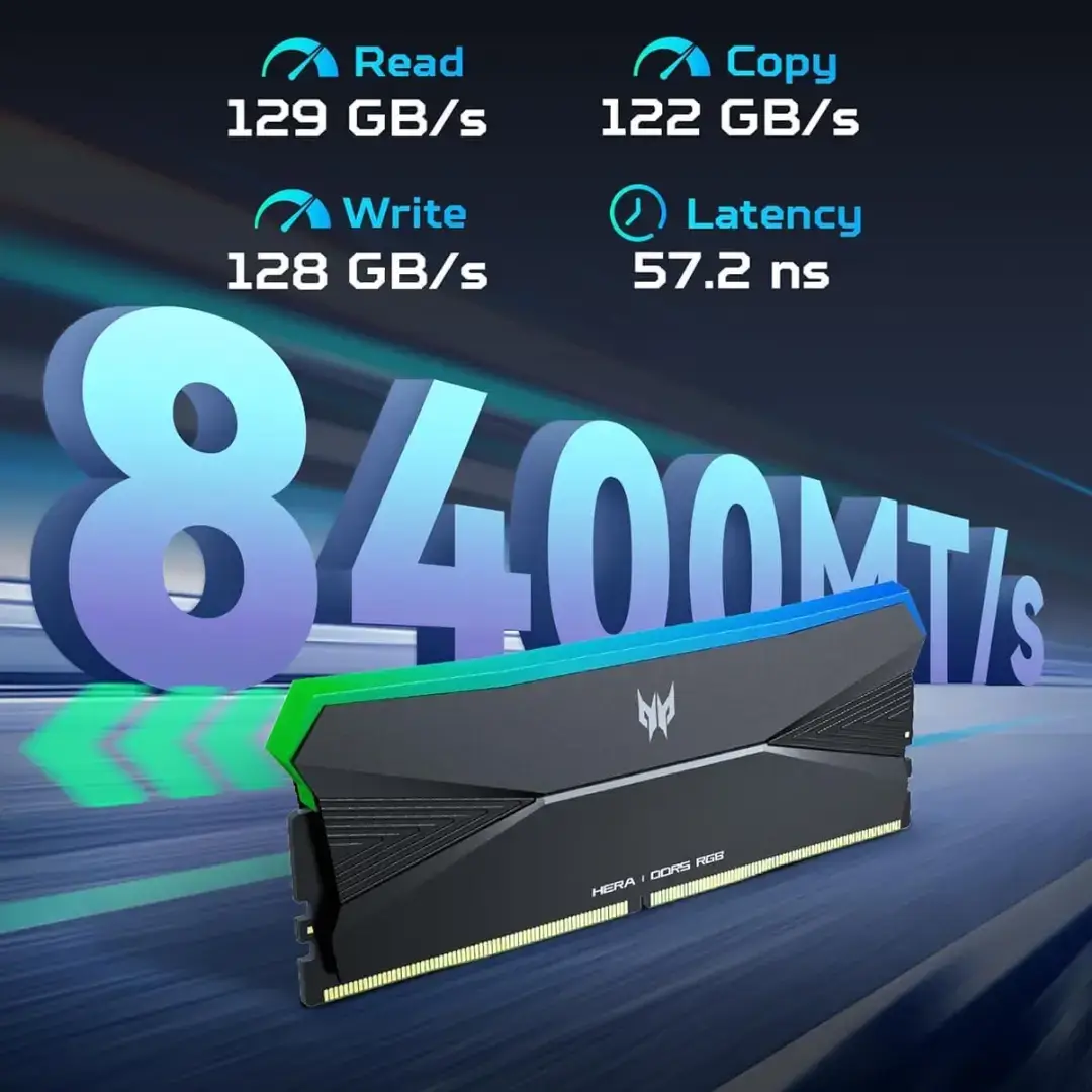 Acer Predator Hera DDR5 RGB RAM 32 Go (2 x 16 Go) 8000 MHz CL36