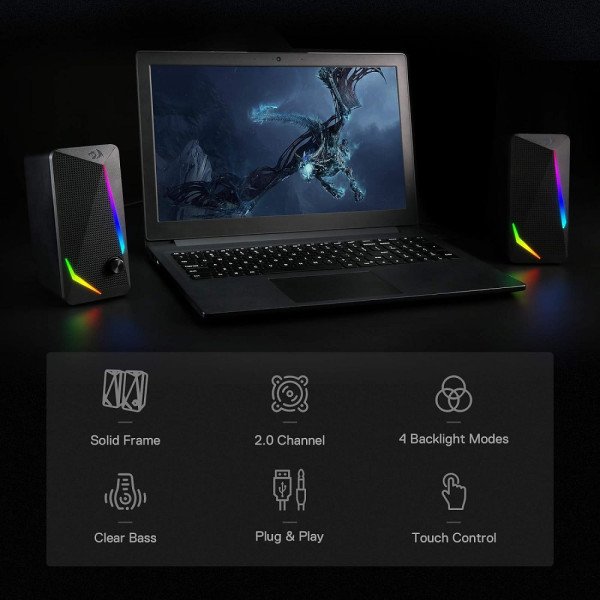 Redragon GS510 Waltz Gaming Speaker 2.0 prix maroc
