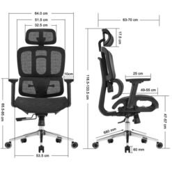 SKILLCHAIRS Ergo Venezia (Black) prix maroc