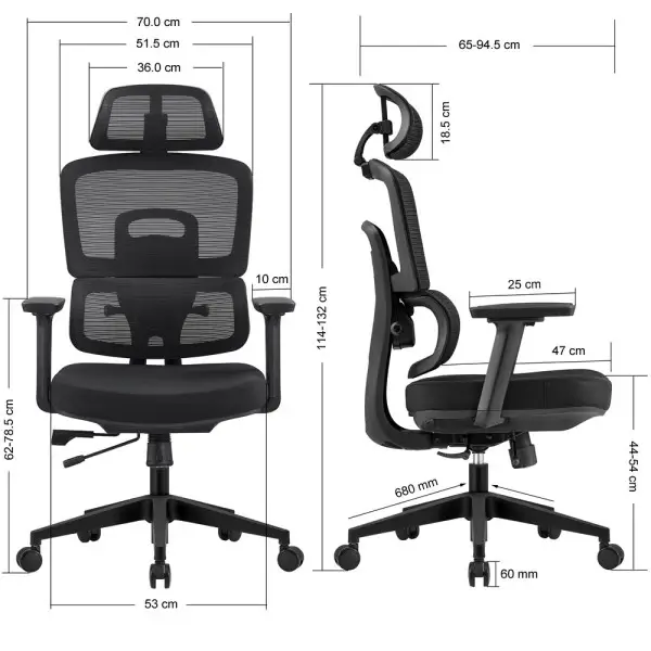 SKILLCHAIRS Ergo Viola – Chaise Ergonomique Professionnelle pour Bureau & Télétravail